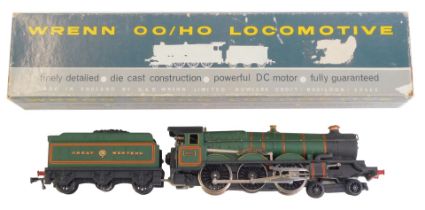 A Wrenn OO gauge locomotive and tender, green livery, 5072 Great Western Hurricane, boxed.