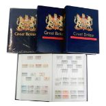 Three albums containing Queen Elizabeth II British commemorative stamps, to include Olympic Games,