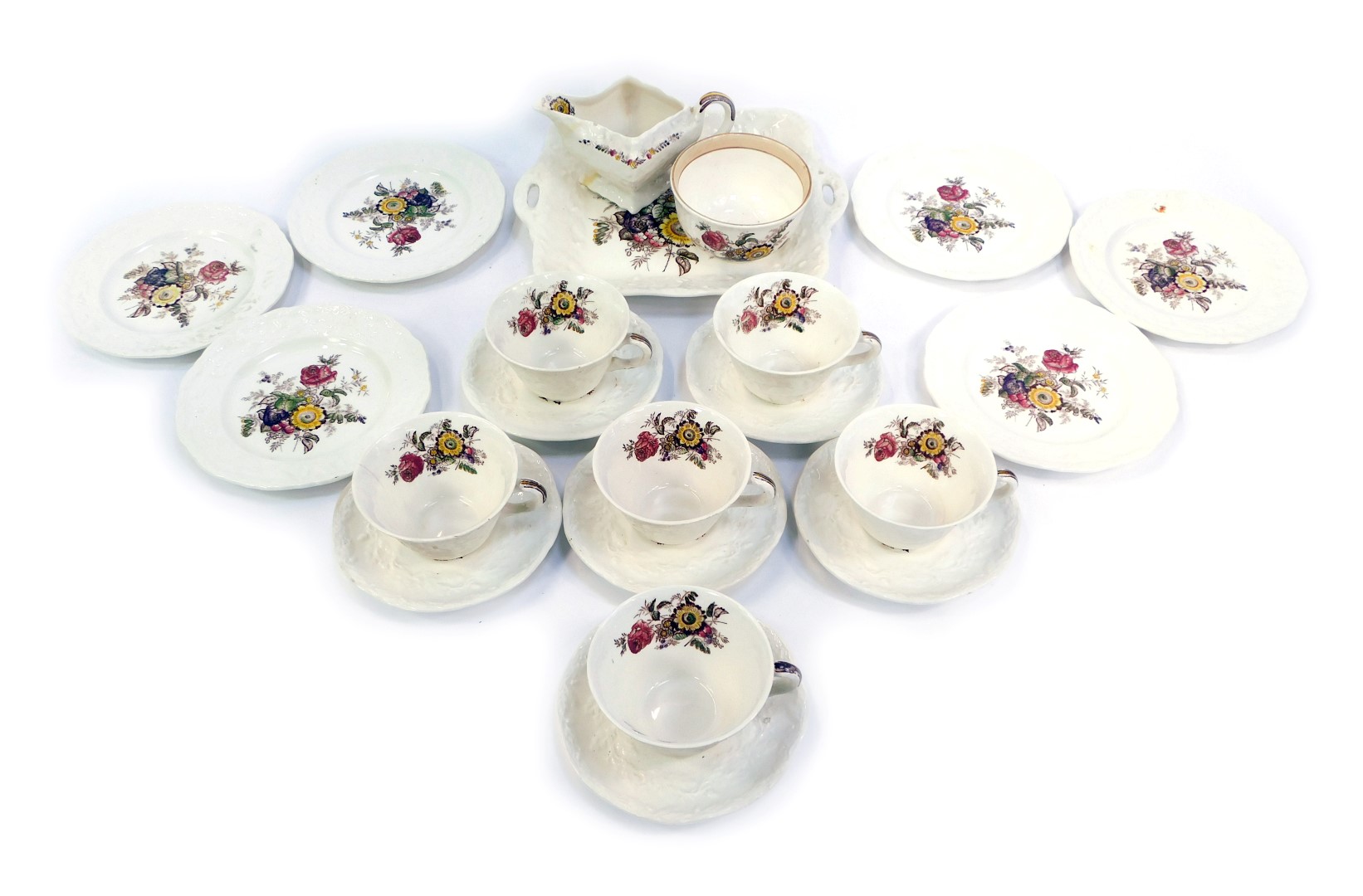 A Masons Ironstone part set decorated in the Friar's Wood pattern, to include six tea cups and