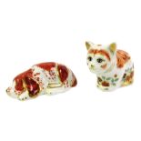 Two Royal Crown Derby porcelain paperweights, comprising Puppy, an exclusive for the Royal Crown