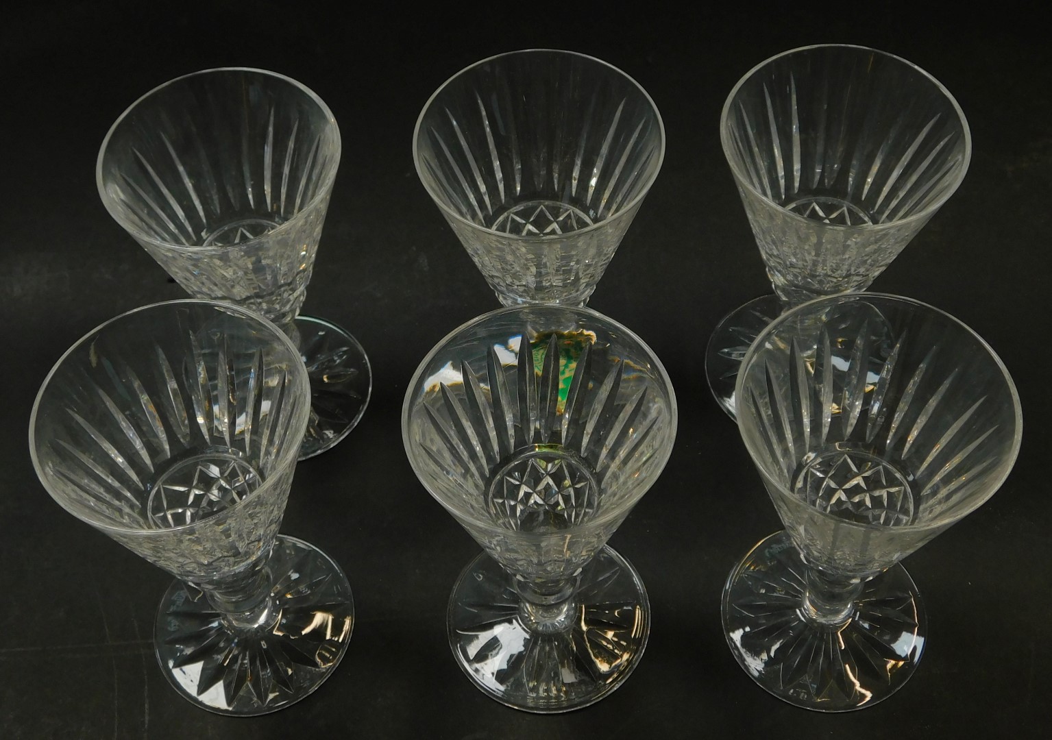 A set of six Waterford crystal Tramore pattern sherry glasses, 12cm high, each stamped. - Image 2 of 4