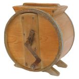 A pine butter churn, 40cm high.