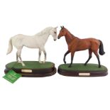 A Royal Doulton matt porcelain figure, modelled as Desert Orchid, on oval base, 22cm high,