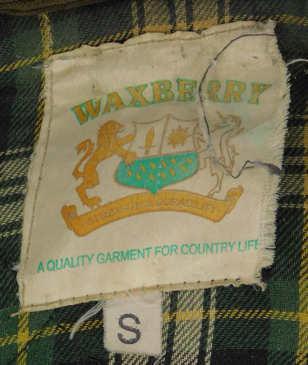 A Waxberry green wax jacket, size small. - Image 2 of 2