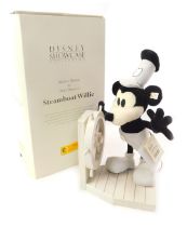 A Steiff Mickey Mouse as Steamboat Willie mohair soft toy, number 4400, 22cm high, together with a