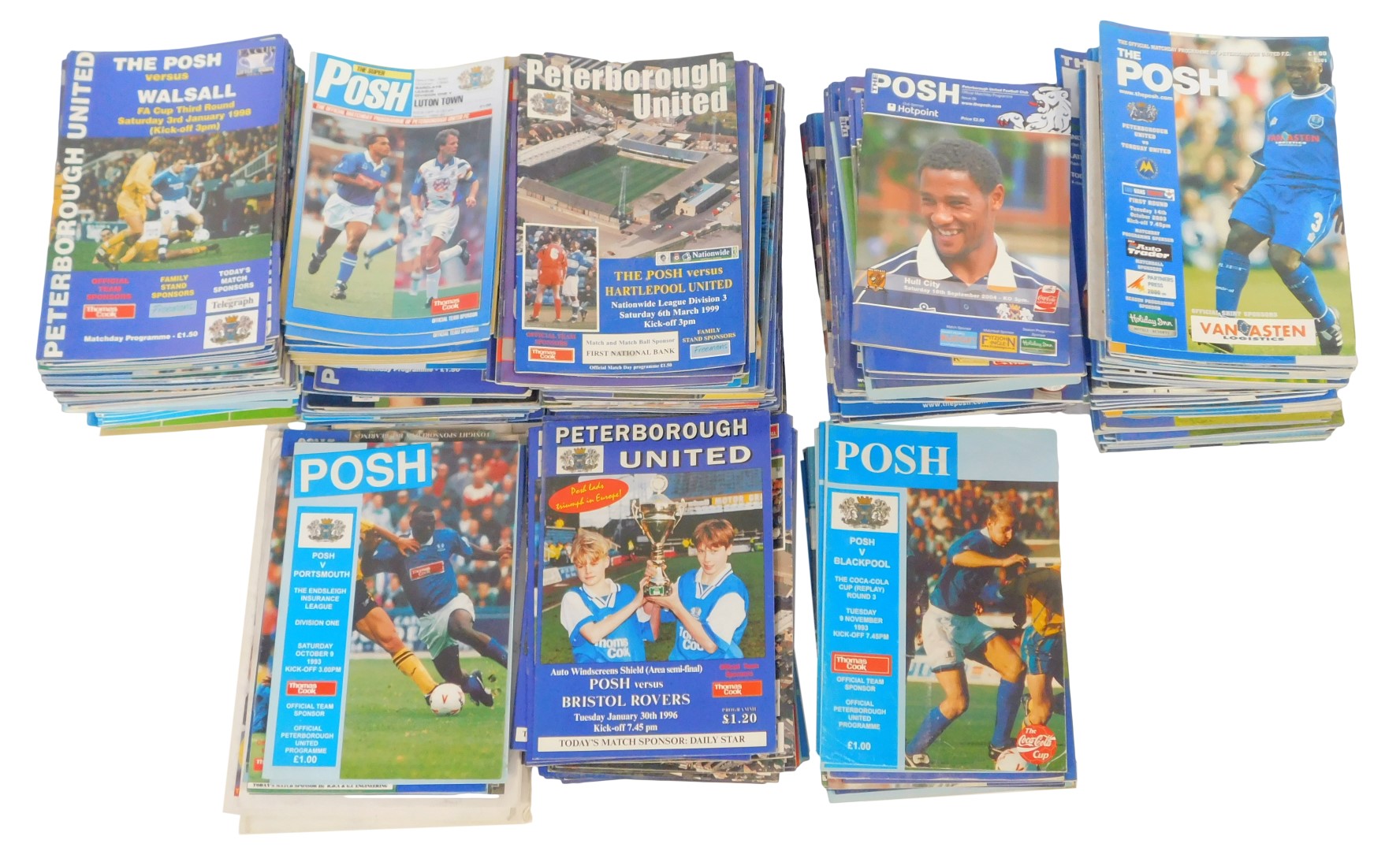 Various football programmes 1980s, 1990s and early 2000s, including Peterborough United, etc. (a