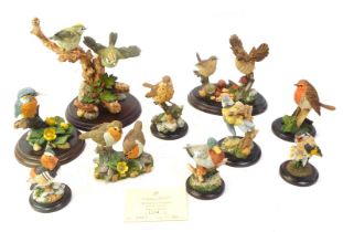 A group of Country Artists and other bird figure groups, to include Woodland Vistors, limited