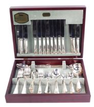 A Viners silver plated Dubarry Classic canteen of cutlery, for eight place settings, contained in