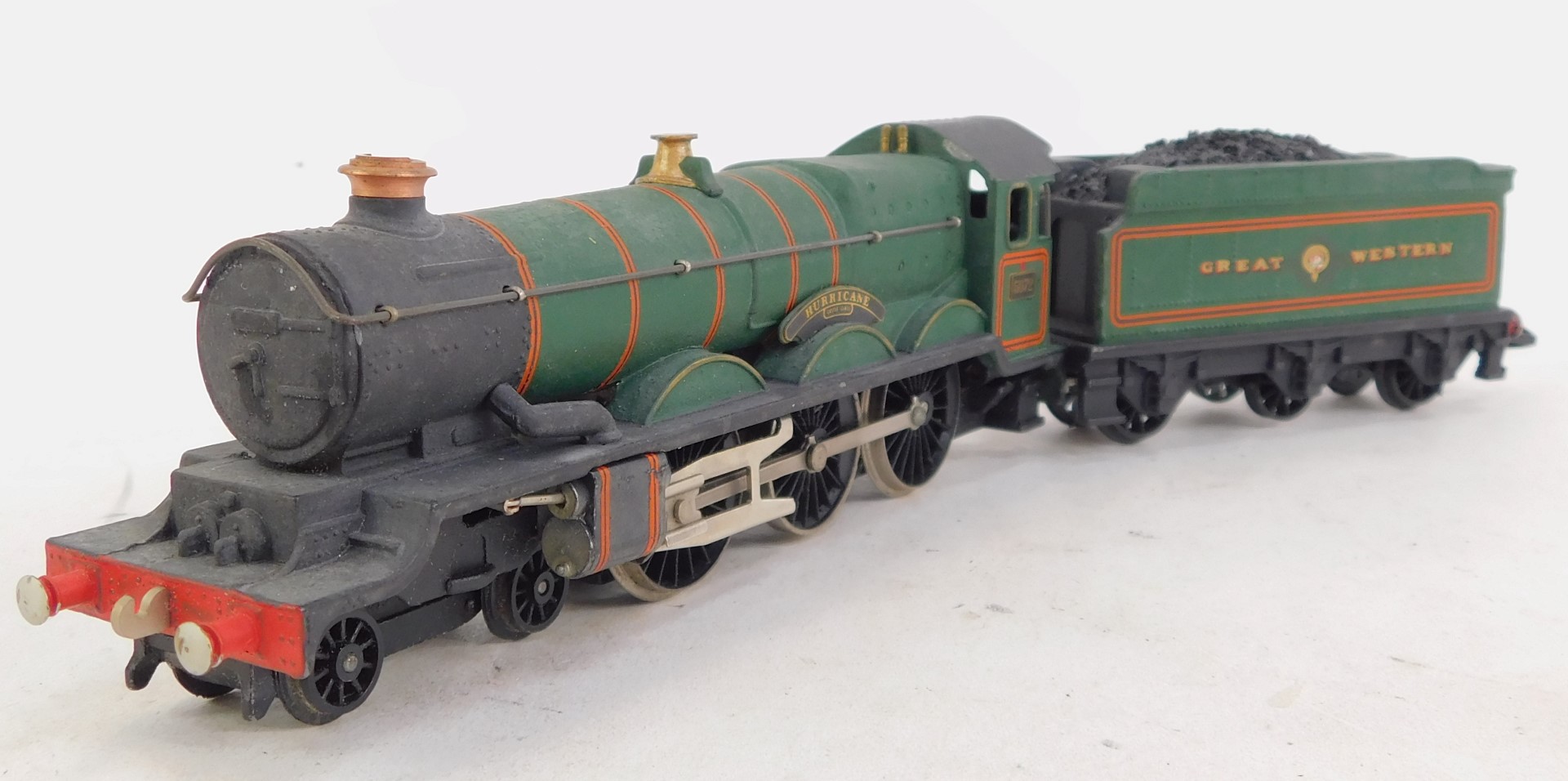 A Wrenn OO gauge locomotive and tender, green livery, 5072 Great Western Hurricane, boxed. - Image 2 of 2