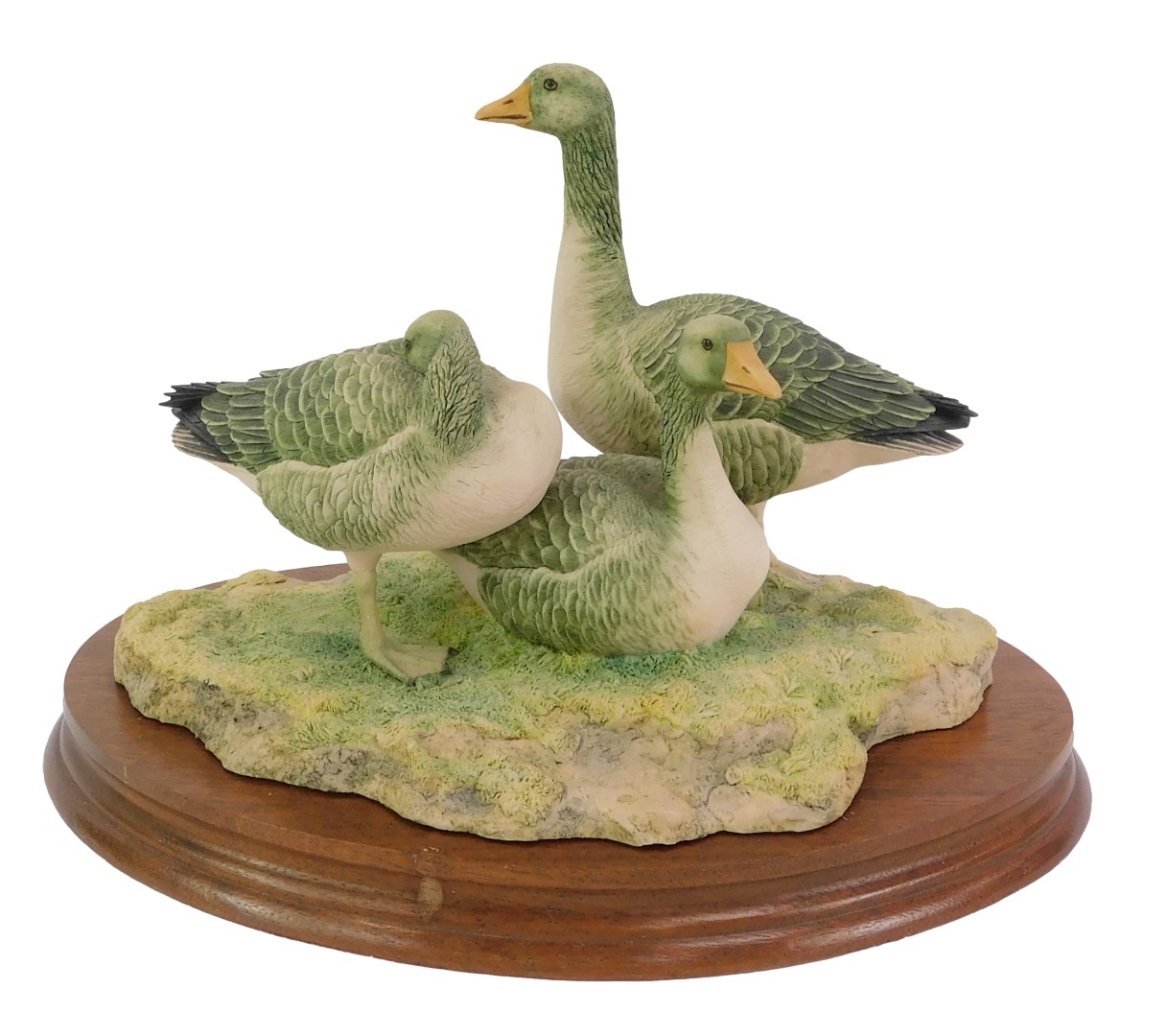 A Border Fine Arts figure group, modelled as three geese, signed Ayres and limited edition number