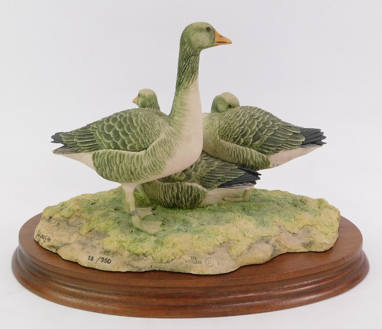 A Border Fine Arts figure group, modelled as three geese, signed Ayres and limited edition number - Image 2 of 3