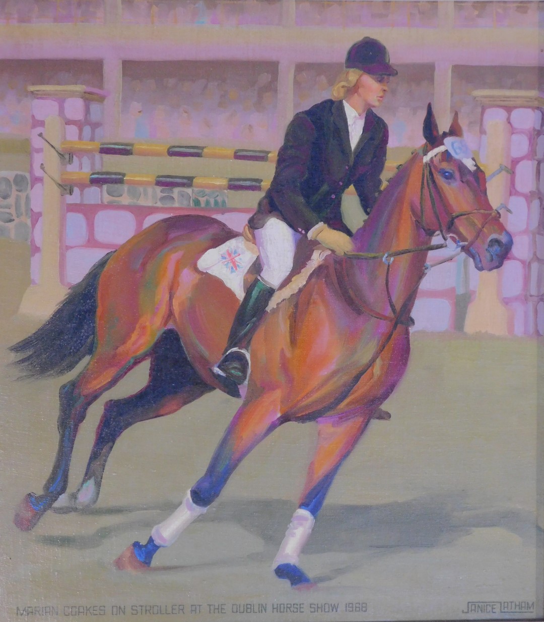 Janice Latham (20thC School). Horse riding, oil on canvas, comprising Marion Coakes on Stroller at - Image 2 of 7