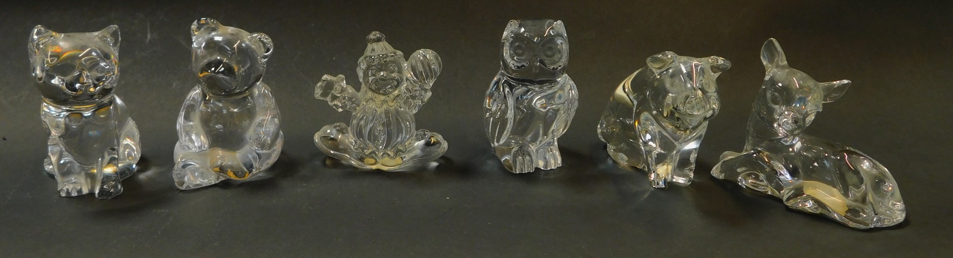 A group of Princess House Crystal Treasures paperweights, modelled as owls, teddy bears, cats, - Image 3 of 6