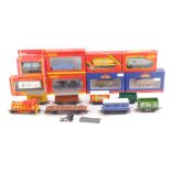 Various Hornby, Bachmann and other OO gauge rolling stock, to include Bachmann 16T slope sided steel