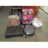 A Kodak colour printer, massage footstool, various novelty hand luggage cases, foot bath, etc. (6)