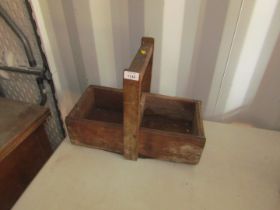 A pine two sectional trug.