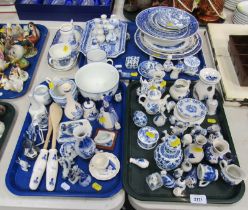 Various blue and white china, comprising bowls, side plates, miniature dolls tea set, ornaments,