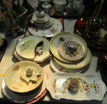 Ceramics and effects, comprising Aynsley cake plates, cabinet plate, 19thC Cadogan Present from