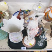 Household ceramics and effects, comprising aviation collectors plates, a Beswick kingfisher, a model