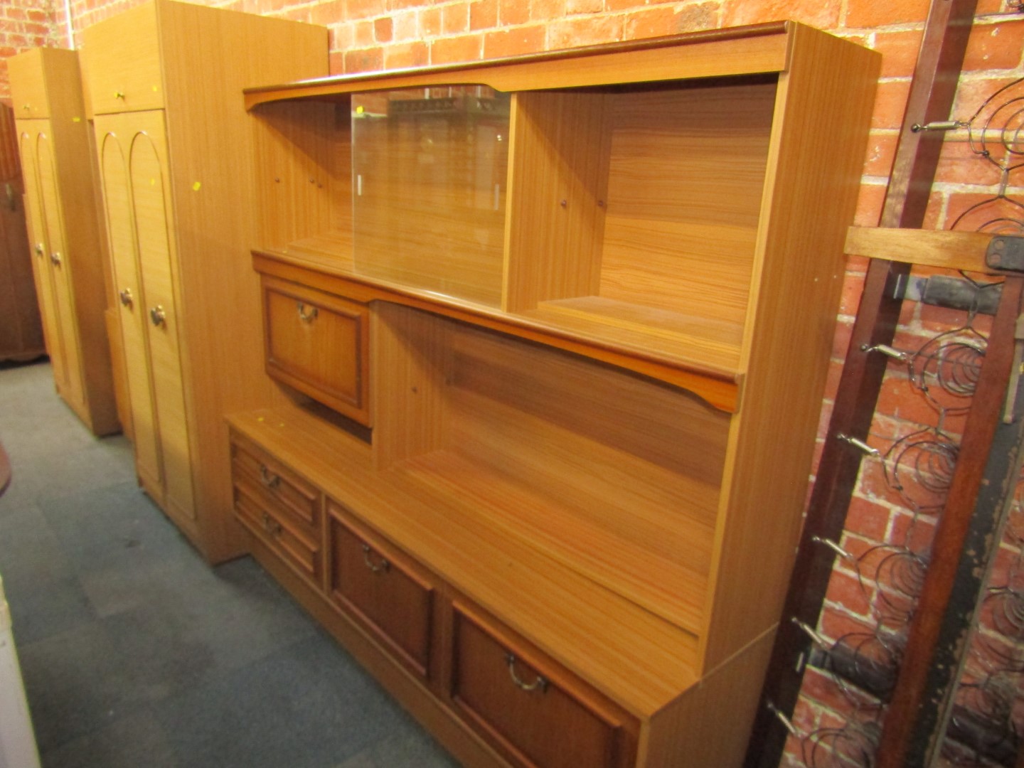 A Stateroom bedroom suite, comprising two drawer wardrobe (x 2), a six drawer chest, and a display - Image 2 of 2