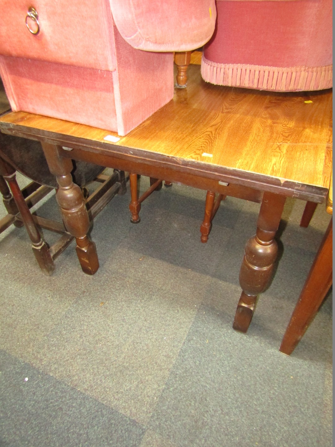 A pine extending kitchen table.