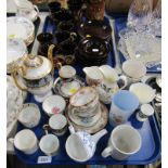 Household ceramics, comprising a studio pottery brown treacle glazed coffee service, cups and