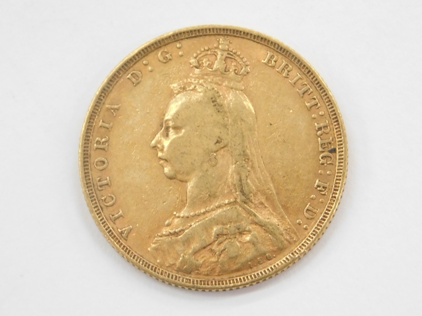 A Queen Victoria full gold sovereign, dated 1889. - Bild 2 aus 2