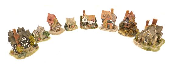 A collection of Lilliput Lane cottages, to include Priest House, Blaise Hamlet, Swan Inn, Beacon Hei