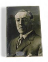 A JH Barratt & Co portrait and tile, of President Woodrow Wilson.