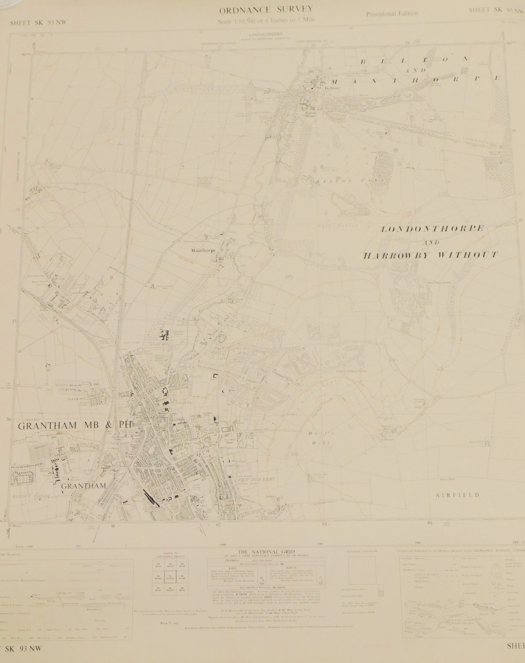 A group of Lincolnshire provincial O/S maps mainly Grantham and surrounding area, circa 1956 and 195 - Image 7 of 10