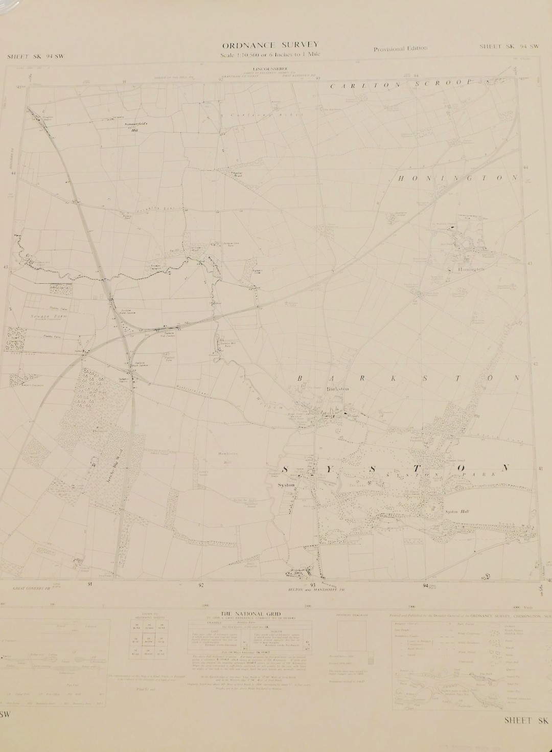 A group of Lincolnshire provincial O/S maps mainly Grantham and surrounding area, circa 1956 and 195 - Image 2 of 10