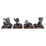 Four Tudor Mint Myth and Magic Pewter figures, to include Dragons Reflection, Under the Harp's Spell