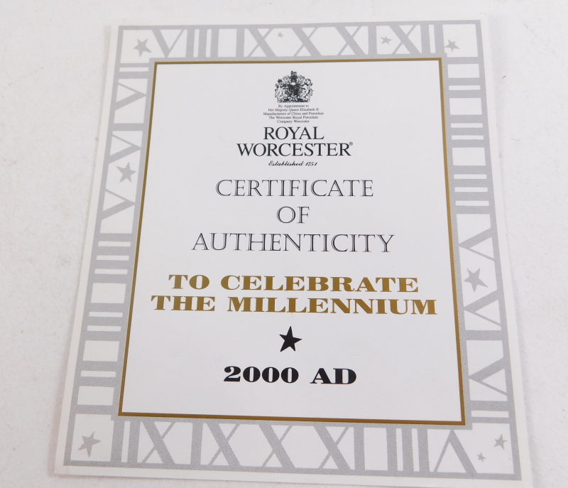 A Royal Worcester Eternity in celebration of the millennium 2000 figure, with certificate, 17cm high - Image 3 of 4