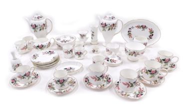 A Wedgwood Hathaway Rose pattern part coffee service, etc.