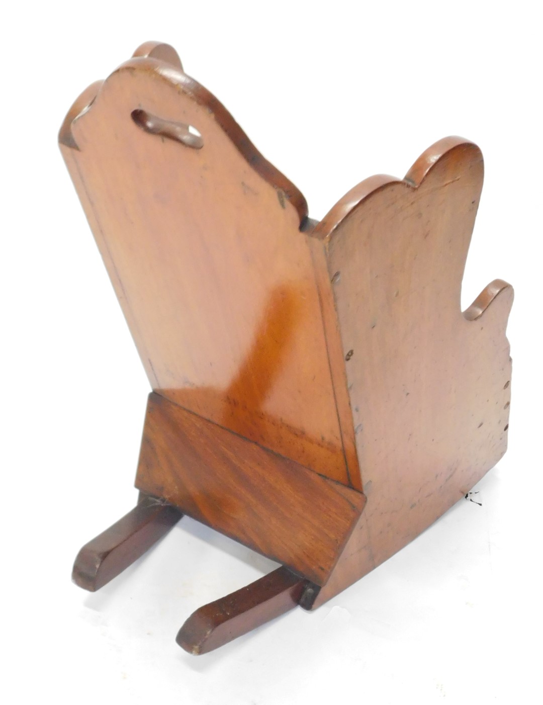 A 19thC mahogany child's rocking chair, 38cm wide. - Image 2 of 2