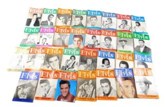 A group of Elvis Monthly Memorial Chapel reports, Canadian and Australian editions.
