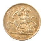 A George V half gold sovereign, dated 1913.