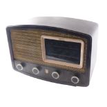 A Ekco 1950s Bakelite cased radio, 30cm high, 46cm wide.
