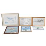A quantity of Aviation pictures and prints, to include works by or after F Brady, Eric Day, Peter M