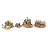 Four Lilliput Lane cottages, to include Chatsworth View, Ann Hathaway's, one unnamed, and Fisherman'