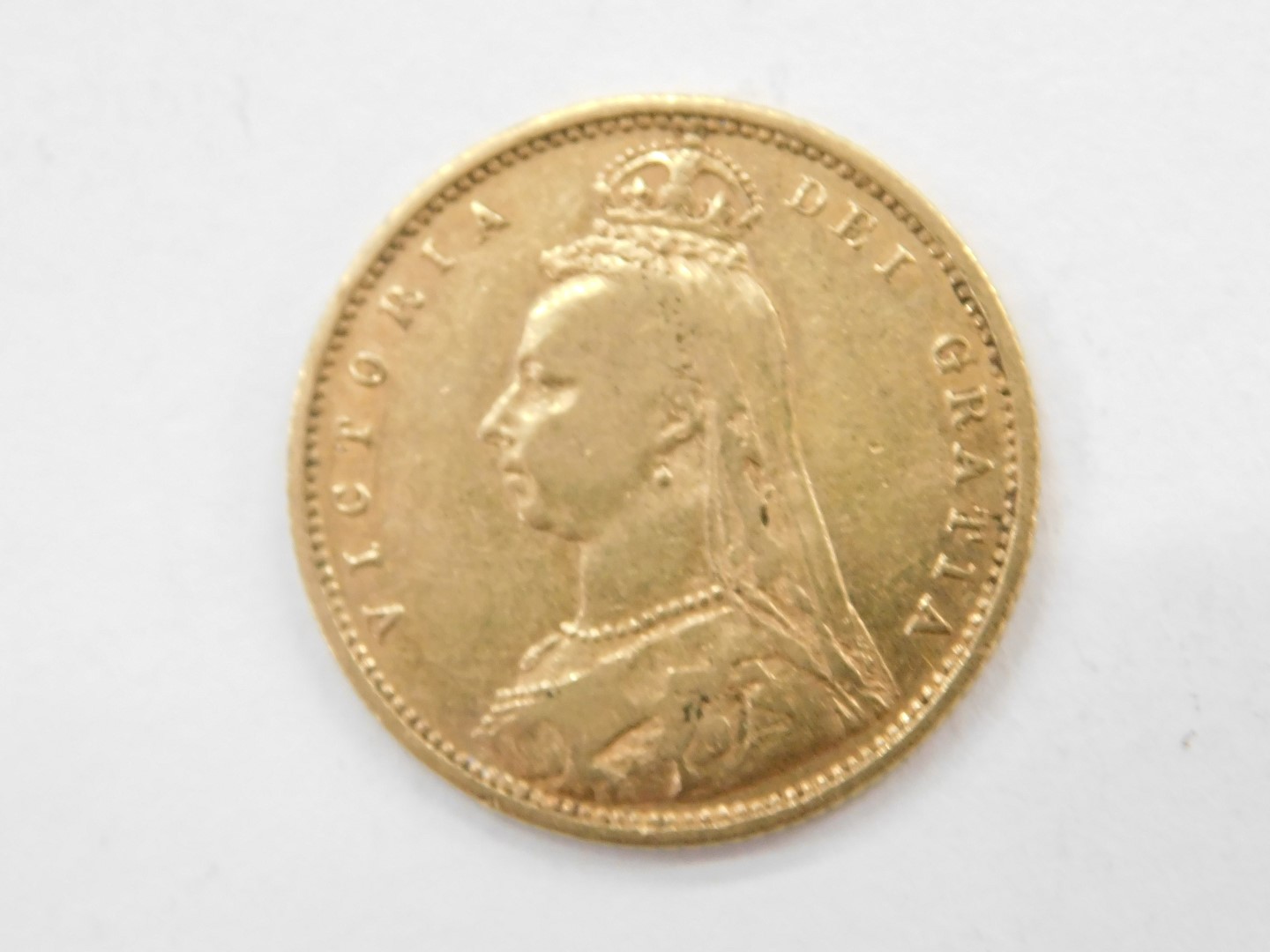 A Queen Victoria shield back half gold sovereign, dated 1892. - Image 2 of 2