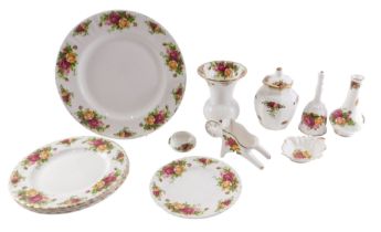 A quantity of Royal Albert Old Country Roses pattern ceramics, to include bell, other novelty items,