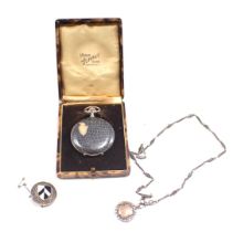 A group of 20thC and later silver wares, comprising an International Watch Company pocket watch, wit