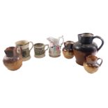 A quantity of ceramics, to include a Staffordshire frog mug, a Moccaware mug, lustre jug, and four s