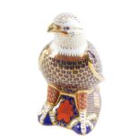 A Royal Crown Derby Golden Eagle Imari paperweight, with silver stopper, 17cm high.