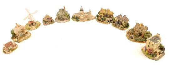 Four Lilliput Lane cottages, to include The King's Arms, Bluebell Farm, etc. (AF)
