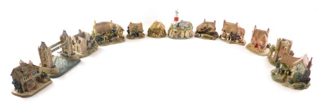 A quantity of Lilliput Lane cottages, to include Tower Bridge, High Spirits, Buttermilk Farm. (AF)