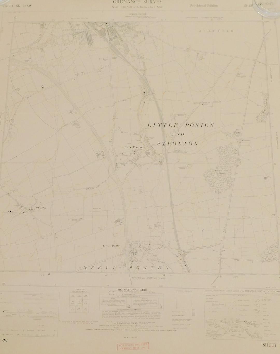 A group of Lincolnshire provincial O/S maps mainly Grantham and surrounding area, circa 1956 and 195 - Image 8 of 10