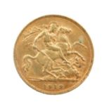 A George V half gold sovereign, dated 1913.