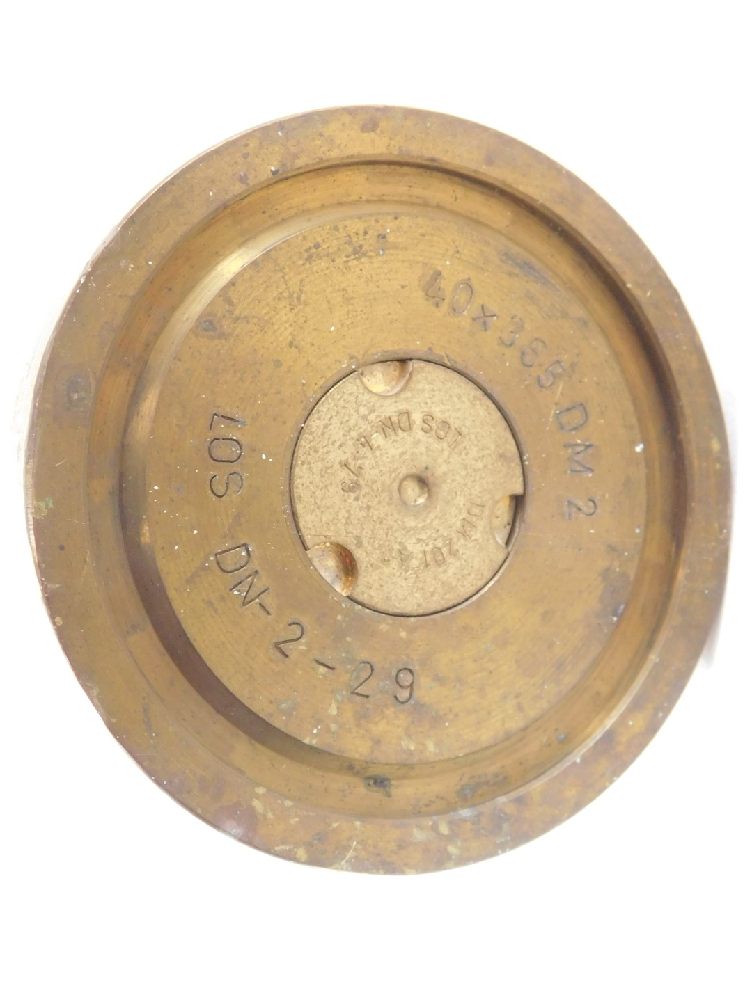 A pair of brass shell cases, stamped to underside LOS DN-2/29, etc., 36cm high. - Bild 2 aus 2